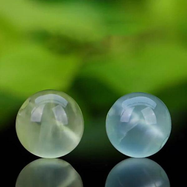 prehnite bead, green bead, yellow bead, round bead, natural bead, genuine bead