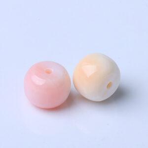 queen conch shell bead, pink bead, drum bead, natural bead, genuine bead