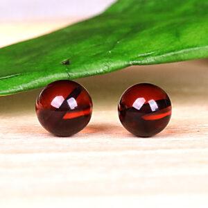 blood amber bead, red bead, clear bead, round bead, natural bead, genuine bead