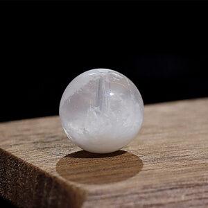 muscovite bead, white bead, round bead, natural bead, genuine bead