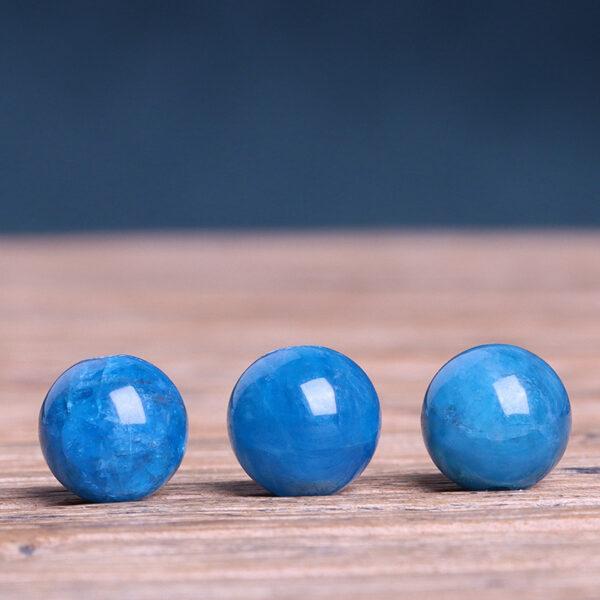 blue apatite bead, round bead, natural bead, genuine bead