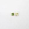 four-petal flower bead, bezel bead, nephrite bead, green bead, sterling silver bead, gild bead, golden bead, 2pcs / 5 pcs