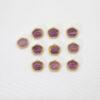 cat paw bead, bezel bead, amethyst bead, purple bead, sterling silver bead, gild bead, golden bead, 2pcs / 5 pcs