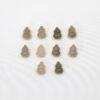 gourd bead, bezel bead, nephrite bead, purple gray bead, sterling silver bead, gild bead, golden bead, 2pcs / 5 pcs