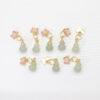 gourd charm, butterfly charm, nephrite charm, light green charm, sterling silver charm, gild bead, golden charm, 2pcs / 5 pcs