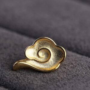 cloud bead, buckle bead, spacer bead, s925 sterling silver, sterling silver bead, golden bead, gild bead