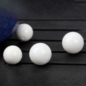 white shell bead, round bead, through hole bead, natural bead, genuine bead