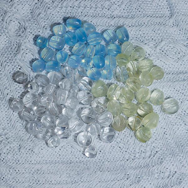 quartz bead, citrine bead, aquamarine bead, pebble shape bead, through hole bead, natural bead, genuine bead