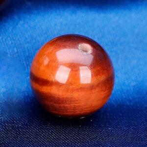 red tiger eye bead, round bead, through hole bead, natural bead, genuine bead