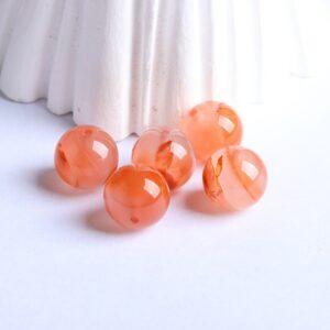 icy red agate bead, nanhong agate bead, round bead, through hole bead, natural bead, genuine bead
