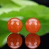 cherry red agate bead, nanhong agate bead, round bead, through hole bead, natural bead, genuine bead