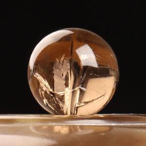 smoky quartz bead, azeztulite quartz bead, round bead, through hole bead, natural bead, genuine bead