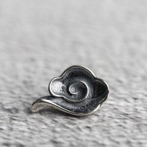 cloud bead, buckle bead, spacer bead, s925 sterling silver, silver bead, oxidized silver bead
