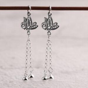 hollow butterfly charm, tassel charm, earrings charm, necklace charm, s925 sterling silver, silver bead, silver charm, oxidized silver bead