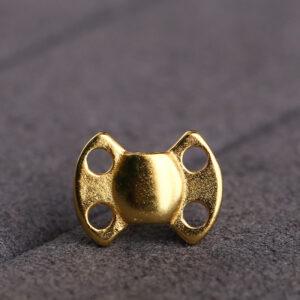 bow-knot bead, five hole bead, spacer bead, s925 sterling silver, sterling silver bead, golden bead, gild bead