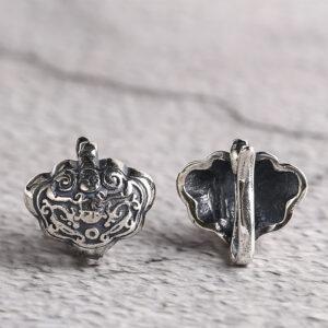 ruyi flower hook, dragon pattern clasp, silver hook, silver clasp, s925 sterling silver, silver findings, oxidized silver bead