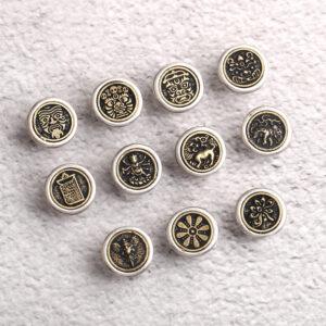 round bead, flower pattern bead, buckle bead, double color bead, spacer bead, s925 sterling silver, silver bead, oxidized silver bead