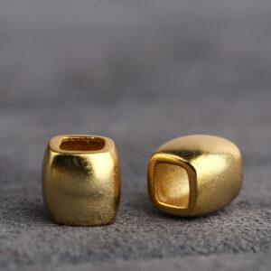 cuboid bead, simple bead, spacer bead, s925 sterling silver, sterling silver bead, golden bead, gild bead