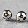 cyclops bead, round bead, spacer bead, s925 sterling silver, silver bead, oxidized silver bead