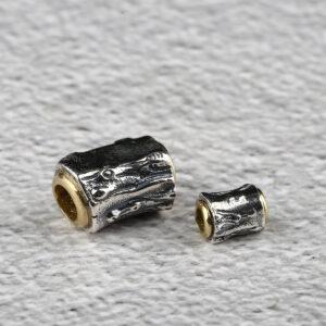 trunk bead, spacer bead, s925 sterling silver, silver bead, oxidized silver bead