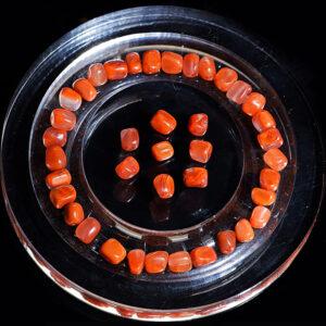 nanhong red agate bead, pebble shape bead, natural bead, genuine bead