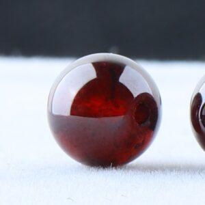 garnet bead, wine red bead, purple red bead, round bead, natural bead, genuine bead