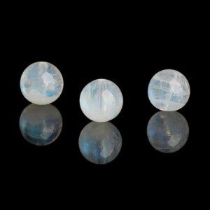 blue light moonstone bead, round bead, natural bead, genuine bead