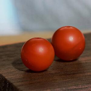 red agate bead, baoshan nanhong agate bead, matte surface bead, round bead, natural bead, genuine bead