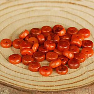 red agate bead, nanhong red agate bead, rondelle bead, natural bead, genuine bead