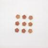 peach flower bead, bezel bead, strawberry quartz bead, pink bead, sterling silver bead, gild bead, golden bead, 2pcs / 5 pcs