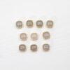 square bead, bezel bead, nephrite bead, gray purple bead, sterling silver bead, gild bead, golden bead, 2pcs / 5 pcs
