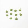 yuanbao flower charm, nephrite charm, green charm, sterling silver charm, gild bead, golden charm, 2pcs / 5 pcs