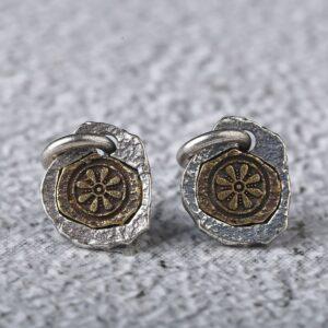 flower charm, s925 sterling silver, silver bead, silver charm, oxidized silver bead