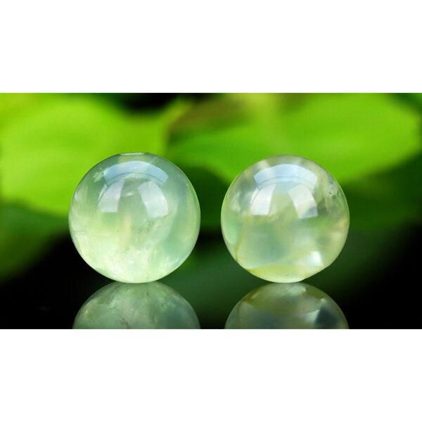 prehnite bead, green bead, yellow bead, round bead, natural bead, genuine bead - Image 10