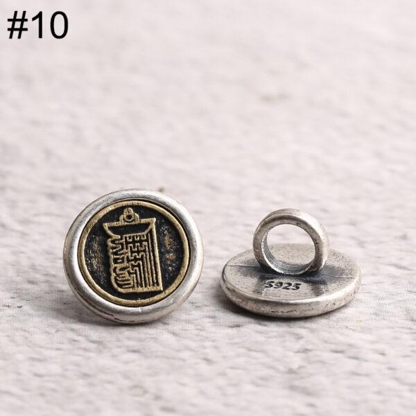 round bead, flower pattern bead, buckle bead, double color bead, spacer bead, s925 sterling silver, silver bead, oxidized silver bead - Image 12