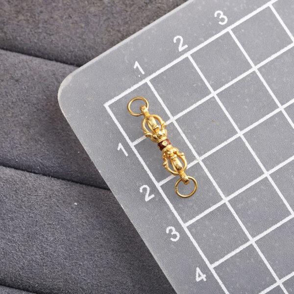 hollow flower connector, hollow bead, golden clasp bead, s925 sterling silver, silver bead, golden bead, gild bead - Image 2