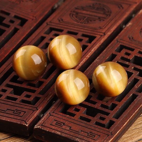 golden tiger eye bead, round bead, natural bead, genuine bead - Image 2