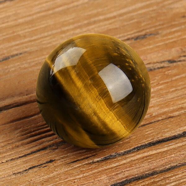 yellow tiger eye bead, round bead, natural bead, genuine bead - Image 2