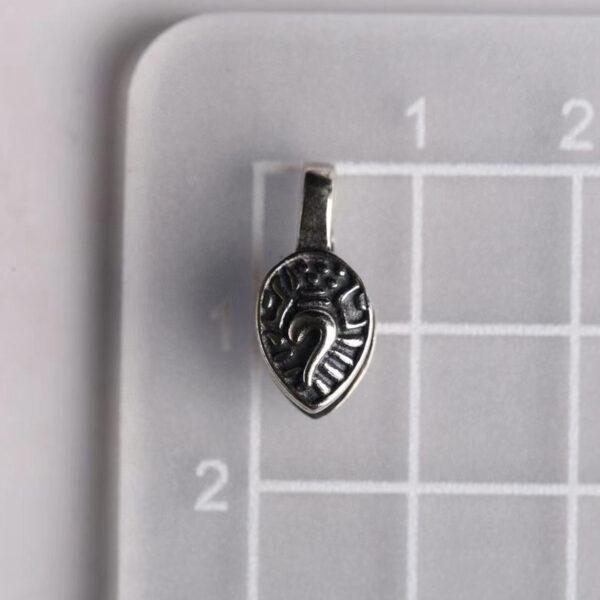 peach shape bead, silver clip, spacer bead, s925 sterling silver, silver bead, oxidized silver bead - Image 2
