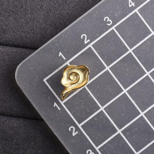 cloud bead, buckle bead, spacer bead, s925 sterling silver, sterling silver bead, golden bead, gild bead - Image 2