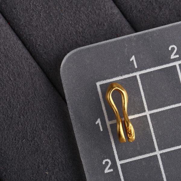 simple clip bead, spacer bead, s925 sterling silver, sterling silver bead, golden bead, gild bead - Image 2
