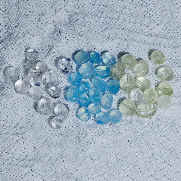 quartz bead, citrine bead, aquamarine bead, pebble shape bead, through hole bead, natural bead, genuine bead - Image 2