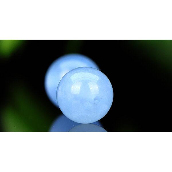 aquamarine bead, blue bead, round bead, natural bead, genuine bead - Image 6