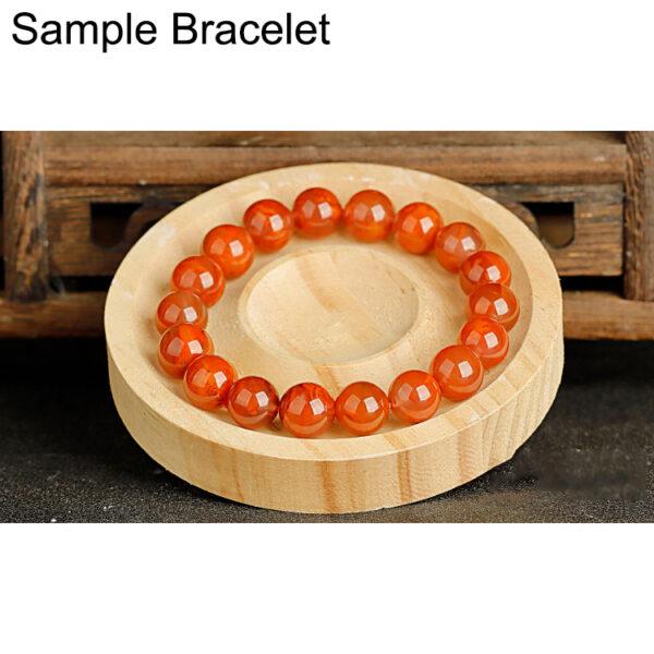flame red agate bead, nanhong agate bead, round bead, through hole bead, natural bead, genuine bead - Image 2