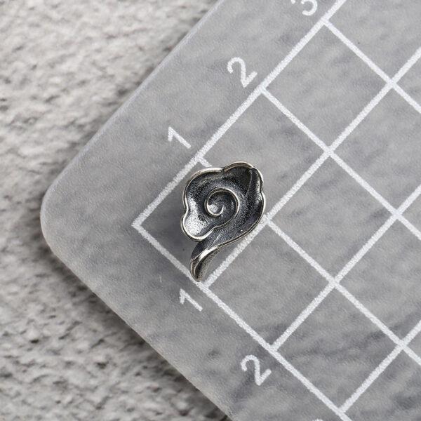 cloud bead, buckle bead, spacer bead, s925 sterling silver, silver bead, oxidized silver bead - Image 2