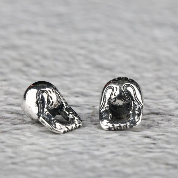 small lock charm, simple ball charm, s925 sterling silver, silver bead, silver charm, oxidized silver bead - Image 2