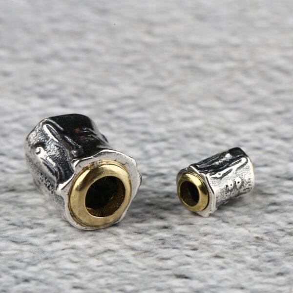 trunk bead, spacer bead, s925 sterling silver, silver bead, oxidized silver bead - Image 2