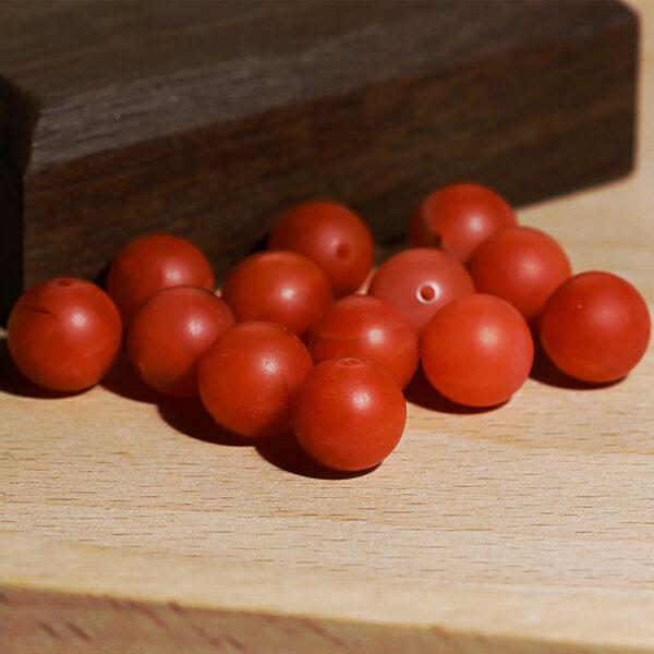 red agate bead, baoshan nanhong agate bead, matte surface bead, round bead, natural bead, genuine bead - Image 2