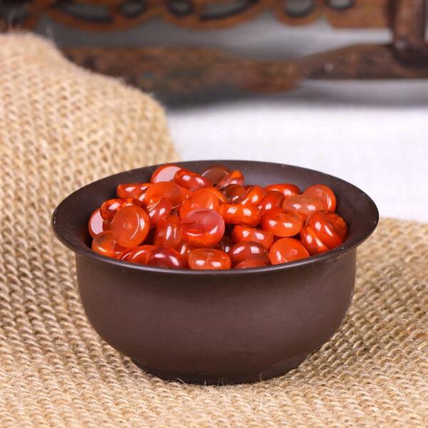 red agate bead, nanhong red agate bead, rondelle bead, natural bead, genuine bead - Image 2