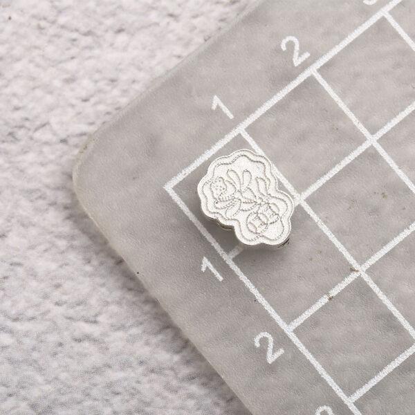 flower bead, lotus flower bead, spacer bead, s925 sterling silver, silver bead - Image 2